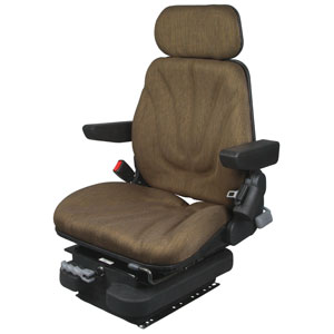 A-F10M4112 Seat, F10 Series, Low Pro Mechanical Suspension, Brown Cloth