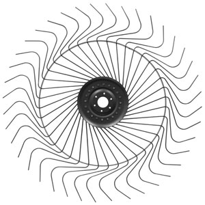 A-RWH230279 Rake Wheel Complete, (RH) w/ 7.5mm Tines
