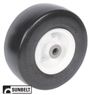 A-B1CO106 WHEEL, FLAT-FREE, SMOOTH, 9X3.5X4, WHITE
