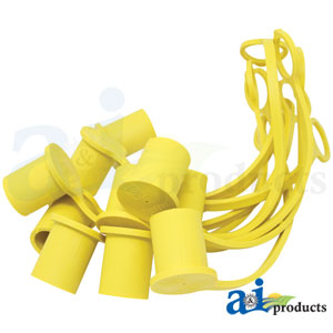 A-5209-4M-YE-P Yellow Dust Cap, 1/2" (10 pkg)