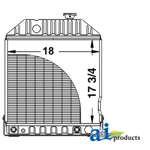 A-E7NN8005BA Radiator W/Cooler (Rear Fittings)