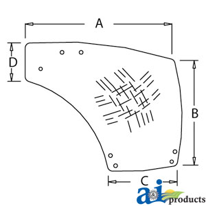 A-87560786 Glass, Door (LH)