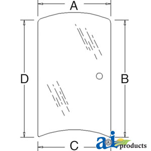 A-3C581-70540 Glass, Side (RH)