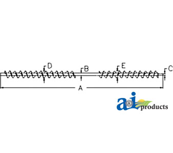 A-AH95943 Auger, Shoe Grain Supply (RH)