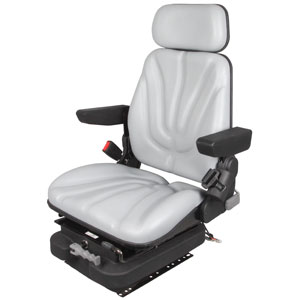 A-F10M4120 Seat, F10 Series, Low Pro Mechanical Suspension, Gray Vinyl