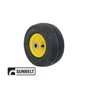 A-B1CO8550 CASTER-SMOOTH, 9X3.5X4, TUBELESS, YELLOW