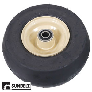 A-B1SB8552 CASTER-SMOOTH, 9X3.5X4, TUBELESS-TAN