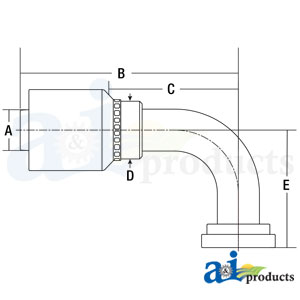 A-C6190-16-16-W CODE 61 FLG HEAD-90° ELBO