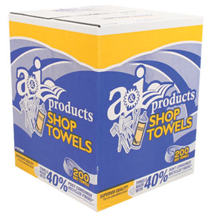 A-ST200B-6 Shop Towel, 10" X 12"; Case Of 6, 200 Count Card Board Boxes