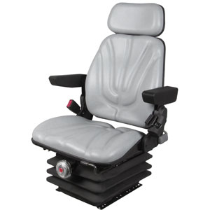 A-F10M6120 Seat, F10 Series, Mechanical Suspension, Gray Vinyl