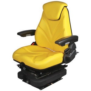 A-F20A5055 Seat, F20 Series w/ Isolator, Low Pro Air Suspension, Yellow Vinyl