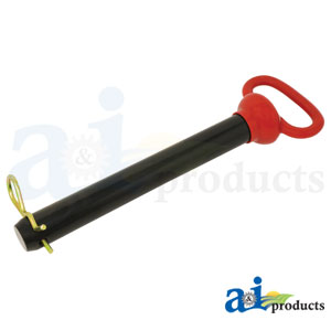 A-HP108 Hitch Pin, Red Handled 1 1/8" x 8 1/2