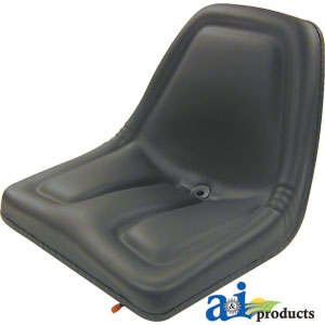 A-TMS444BL Seat, Michigan Style, w/ Slide Track, BLK