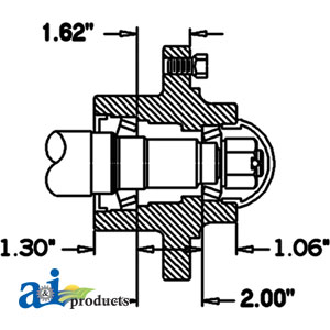 A-HS457066 Hub & Spindle Assy. (6 Bolt)
