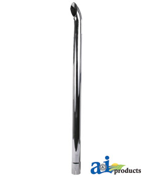 A-ZNL89025C Chrome Exhaust Stack, Curved