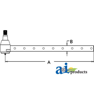 A-AR63595 Tie Rod, Extra Long (has 9 cross holes)