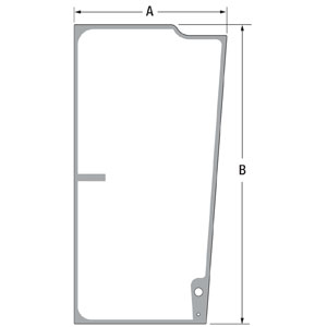 A-T202653 Glass; Cab Door, RH