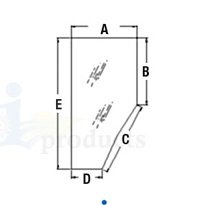 A-3G710-70770 Glass, Door (LH)