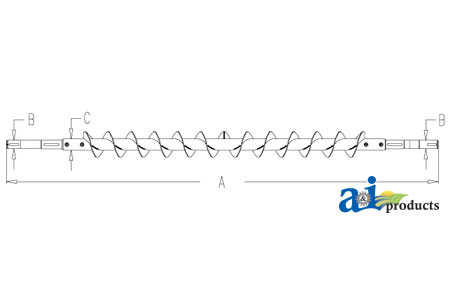 A-84078346 Auger; Bottom Tailing, Extended Wear