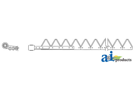 A-800-363 9', Black, 11ga under serrated, Riveted