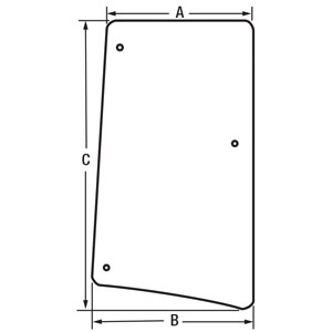 A-L213353 Glass, Tiltable Side Window, RH