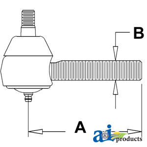 A-957E3290B Drag Link End, Front