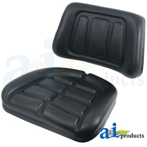 A-T103BL Seat Cushion Set, Trapezoid, Black