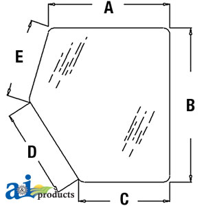 A-T133334 Glass, Door, Lower (RH)
