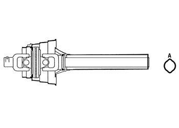 A-108923013 Tractor Half 80° CV Driveline; 540 RPM, 1 3/8"-6 Splined