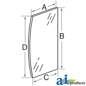 A-109132C2 Glass, Windshield, Lower (RH)
