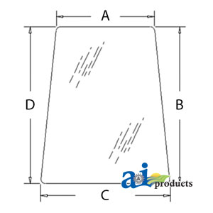 A-85801626 Glass, Door, Upper (RH/LH)