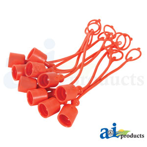 A-C211019 Dust Cap, 1/2", Orange (10 pkg)