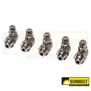 A-B1PLGF46006 1/4"-28 SAE 90 Degree Grease Fitting, 5 pcs