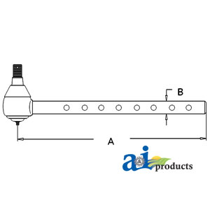 A-AR85947 Tie Rod, Long (8 cross holes)