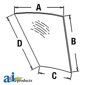 A-R93149 Glass, Door, Lower LH