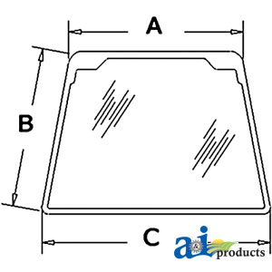 A-97290C1 Glass, Windshield, Front