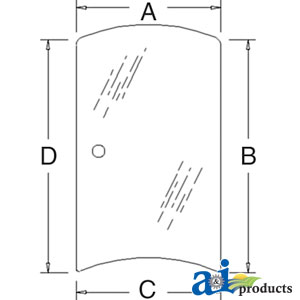 A-3C581-70530 Glass, Side (LH)