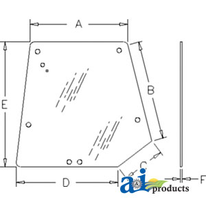 A-3715438M1 Glass, Rear