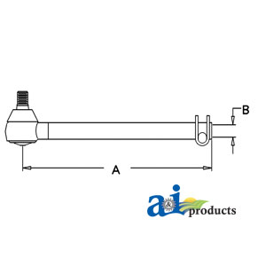 A-1028264M91 Tube, Inner w/ ball joint end (RH)