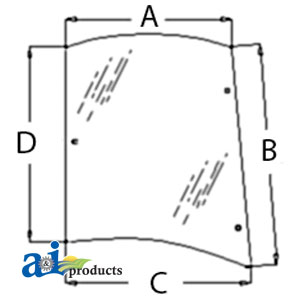 A-3902130M1 Glass, Rear, Side (LH)