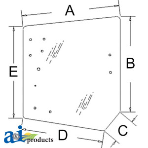 A-3C581-70553 Glass, Rear, Upper
