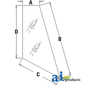 A-T164705 Glass, Rear, Corner (RH)