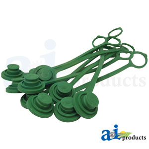 A-5205-4M-GR-P Green Dust Plug, 1/2" (10 pkg)