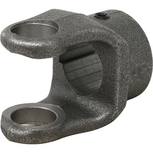 A-10001-1058 Implement Yoke, 1 1/4" Round Bore, 1/4" Keyway, W/ Set Screw