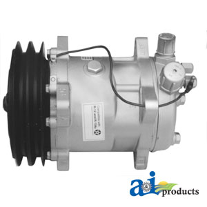 A-7807944 Compressor, New, Sanden Style w/ Clutch (8387)