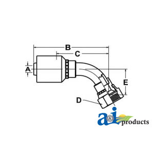 A-FJX45-08-10-W (HW-FJX45) JIC 37° SWIVEL