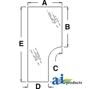 A-82000367 Glass, Door (RH)