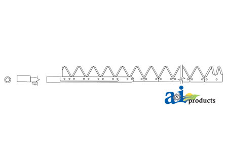 A-800-389 7', Chrome 12ga top serrated, Riveted