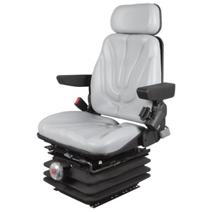 A-F10M6150 Seat, F10 Series w/ Isolator, Mechanical Suspension, Gray Vinyl