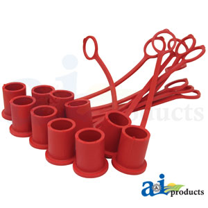 A-5209-4M-RE-P Red Dust Cap, 1/2" (10 pkg)